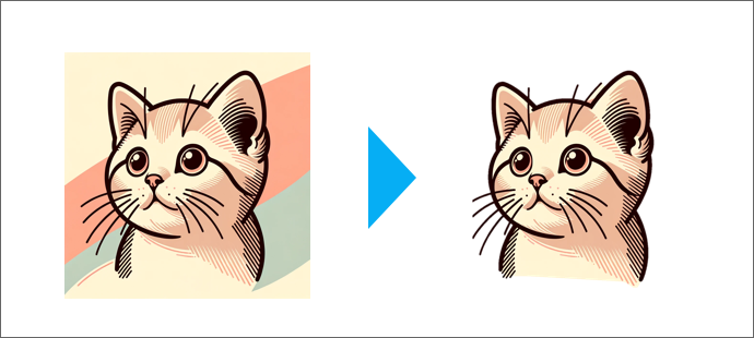 背景に何色も使われているイラスト