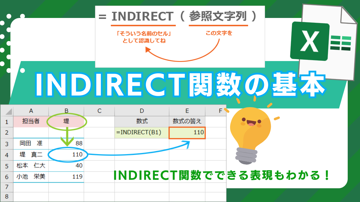 excel indirect 関数