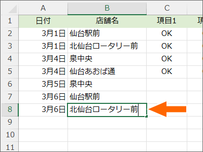 候補よりも短い文字を入力したい