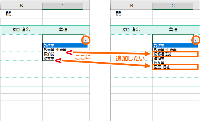 プルダウンメニューを追加したい