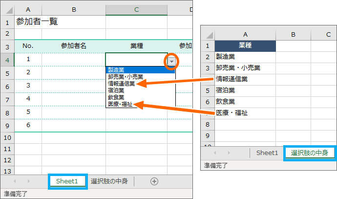 プルダウンメニューに追加できた