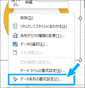 ［データ系列の書式設定］