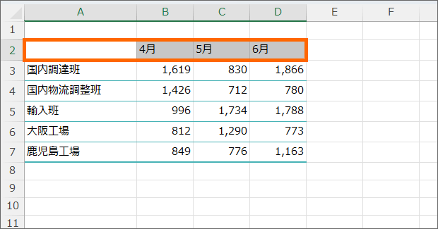 範囲選択