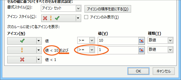 アイコンセット 基本の使い方 Excel エクセル