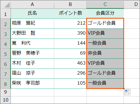 4パターンに振り分け