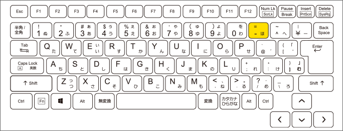 －（ハイフン）を入力