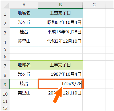 日付を和暦で入力