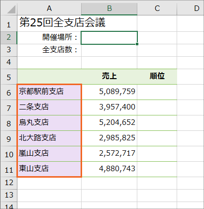 定義した名前を数式やドロップダウンリストで使う08