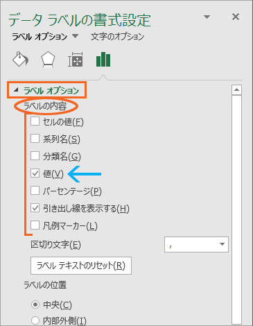 円グラフに内訳を表示するデータラベルを制覇!【Excel 2016・2013編】20