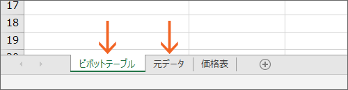 テーブル 更新 ピボット