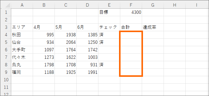 合計を表示