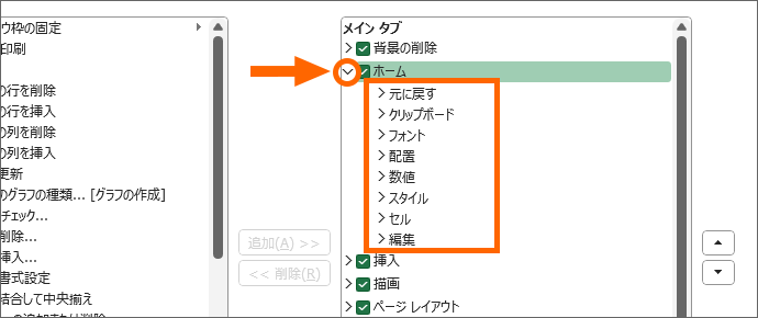 グループの確認