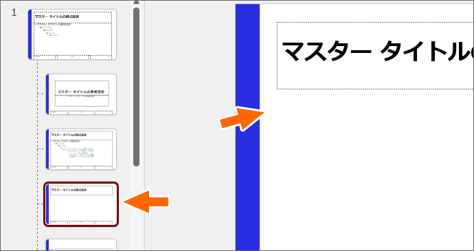 レイアウトマスターを編集