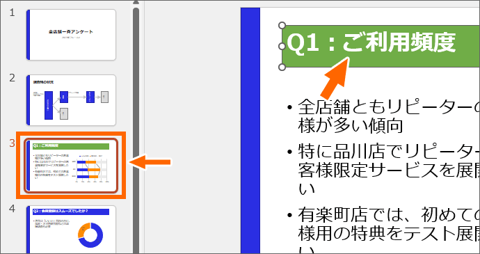 3枚目のスライドだけ直接編集