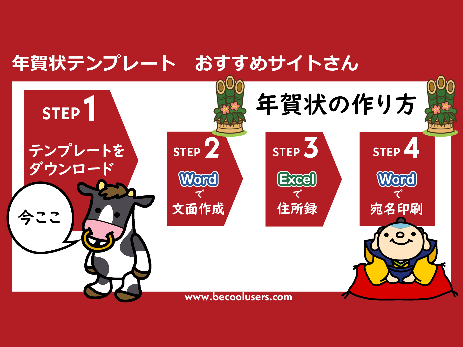 年賀状デザイン21テンプレート 凄すぎサイトさん