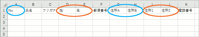 エクセルで住所録作成(改訂版)STEP 1-01