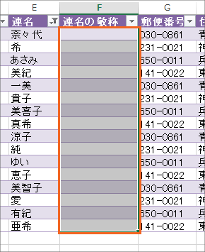 はがき宛名印刷で連名を設定 その1 住所録編 Word ワード