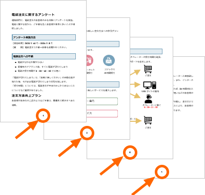 ページ番号が挿入されたワード文書